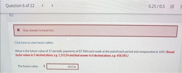 Solved Click here to view factor tables What is the future | Chegg.com