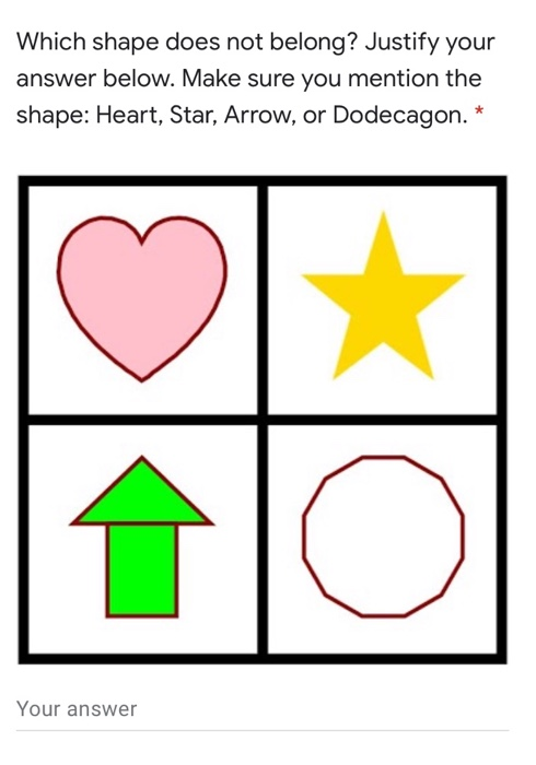 Solved Which shape does not belong? Justify your answer | Chegg.com