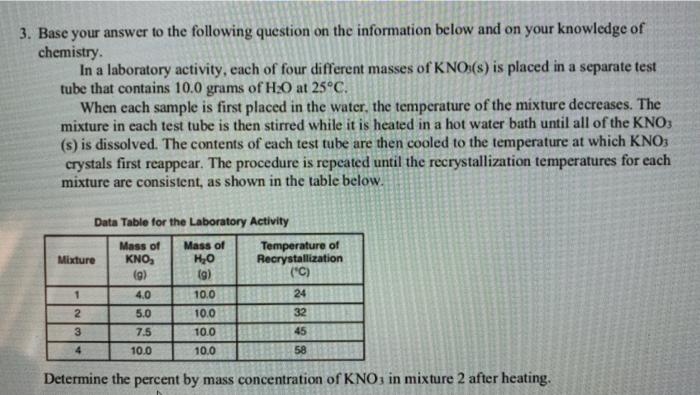 Solved 2. Base your answer to the following question on the | Chegg.com