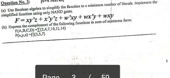 Solved digital logic design questions solve these two parts | Chegg.com