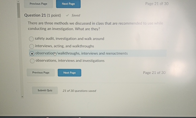 Solved Page 21 ﻿of 30Question 21 (1 ﻿point) ﻿SavedThere are | Chegg.com