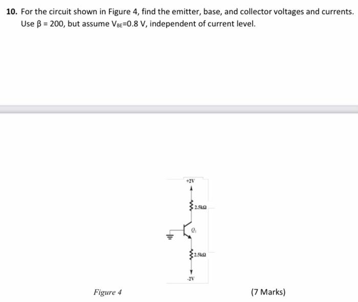 Solved 10. For the circuit shown in Figure 4, find the | Chegg.com