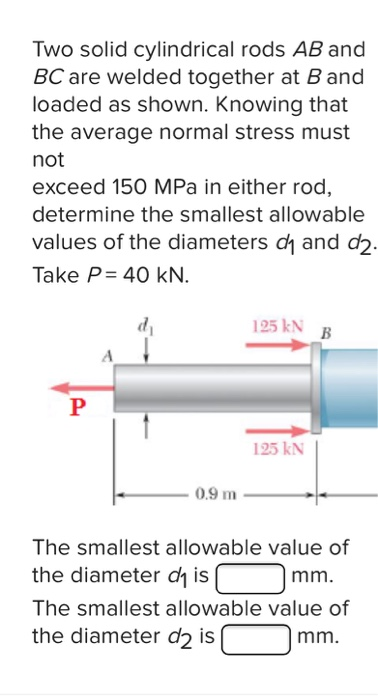 Solved Two Solid Cylindrical Rods AB And BC Are Welded | Chegg.com