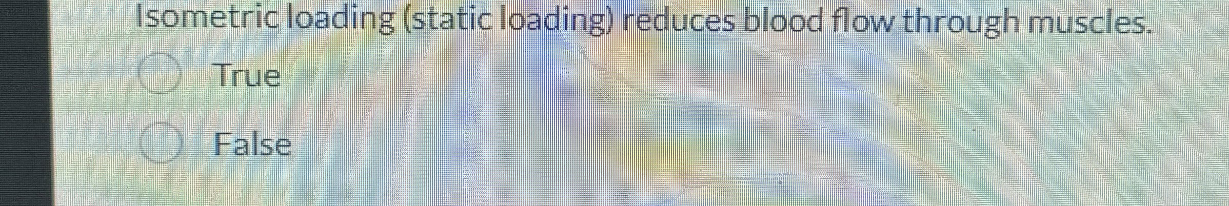 Solved Isometric loading (static loading) ﻿reduces blood | Chegg.com