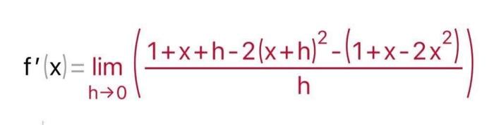 Solved explain how to get to the derivative limit definition | Chegg.com