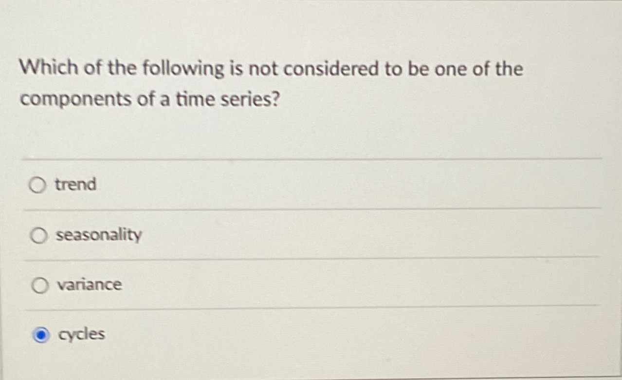 Solved Which of the following is not considered to be one of | Chegg.com