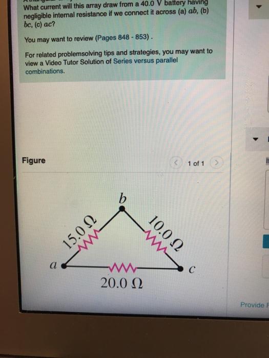 Solved What current will this array draw from a 40.0 V | Chegg.com