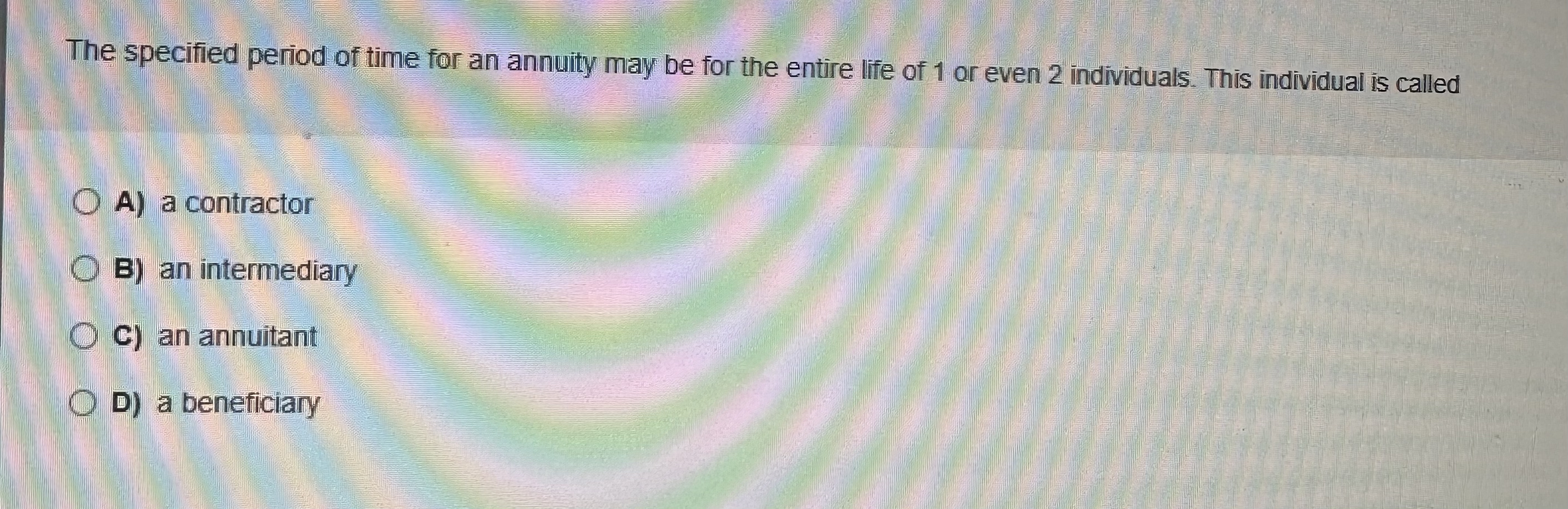Solved The specified period of time for an annuity may be | Chegg.com