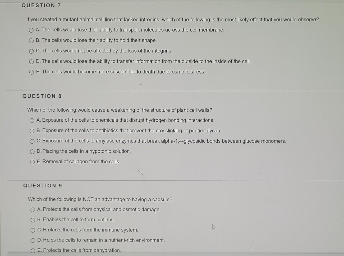 Solved QUESTION 7 If you created a mutant animal cell line | Chegg.com