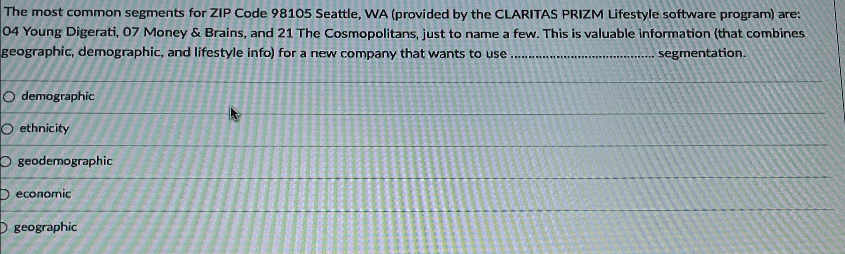 solved-the-most-common-segments-for-zip-code-98105-seattle-chegg