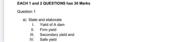 Solved EACH 1 and 2 QUESTIONS has 30 Marks Question 1 a) | Chegg.com