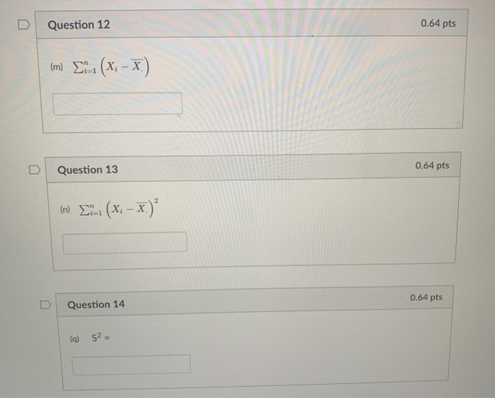 Solved U Use the following Data Set to Answer Questions 11 - | Chegg.com