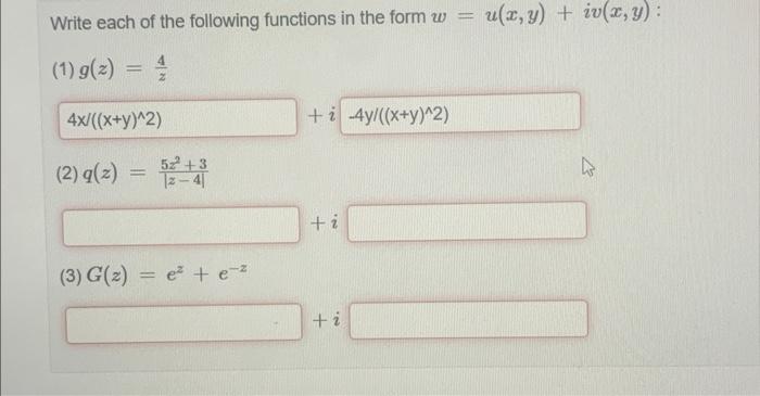 Solved Write each of the following functions in the form | Chegg.com