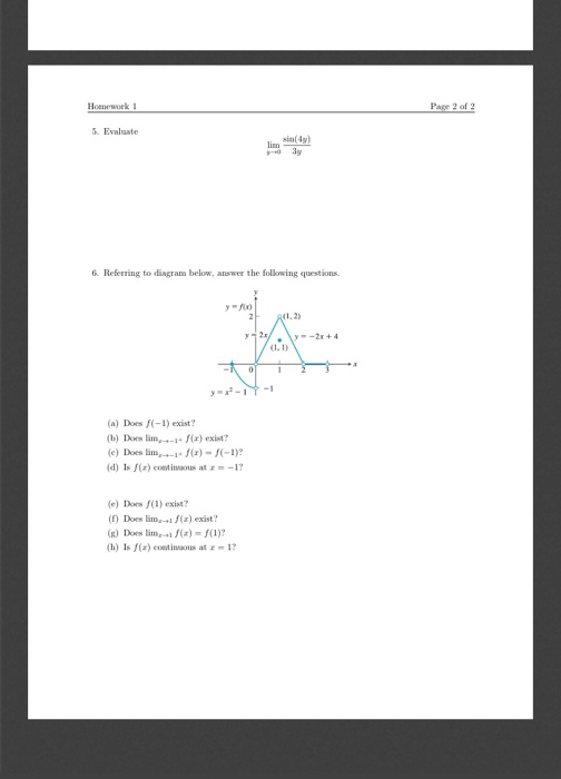 Solved Homework Week 1 (2.1 2.5) Due May 16, 2020 at 10:00 | Chegg.com