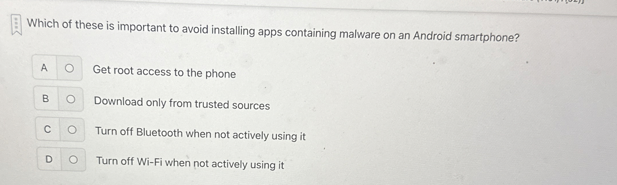 Solved Which of these is important to avoid installing apps | Chegg.com