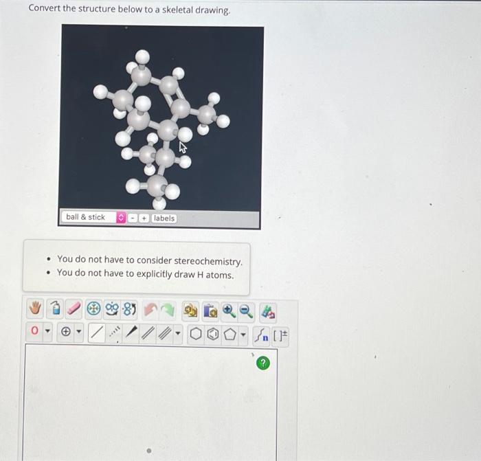 Solved Convert the structure below to a skeletal drawing. | Chegg.com