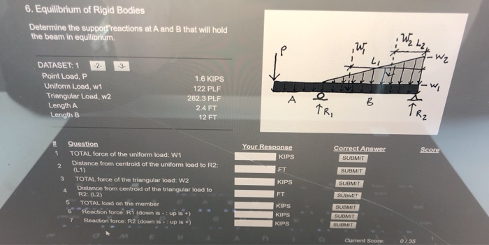 Solved 6. Equilibrium Of Rigid Bodies Determine The Support | Chegg.com