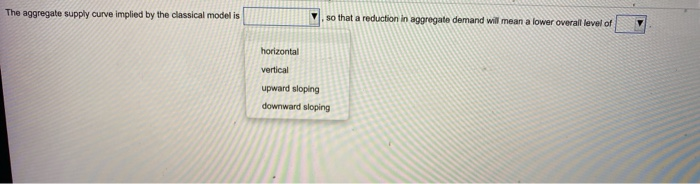 solved in the classical model, a decrease in aggregate... Solved The aggregate supply curve implied by the classical | Chegg.com