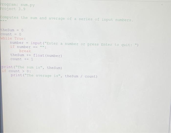 Solved write a program that receives a series of numbers | Chegg.com