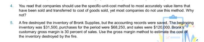Solved 4. You read that companies should use the | Chegg.com