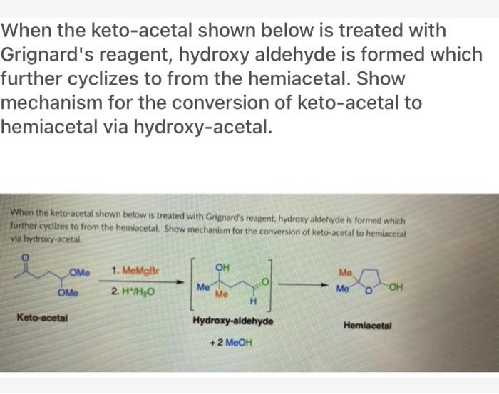 Solved When the keto-acetal shown below is treated with | Chegg.com