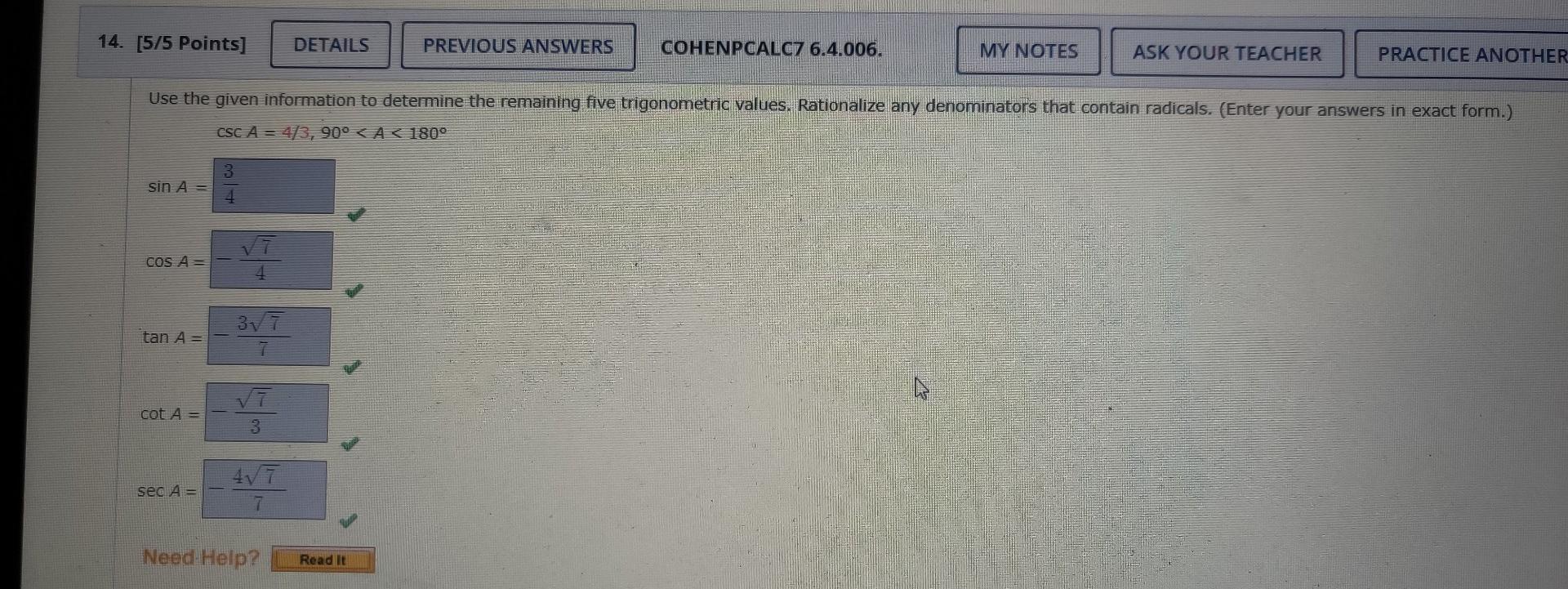 Solved 14 I have already done the question and all of my | Chegg.com