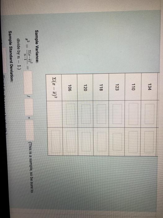 Solved Vsc Of The Following Is Data From A Sample 115 128 Chegg Com