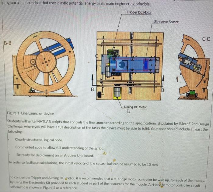 Solved program a line launcher that uses elastic potential | Chegg.com