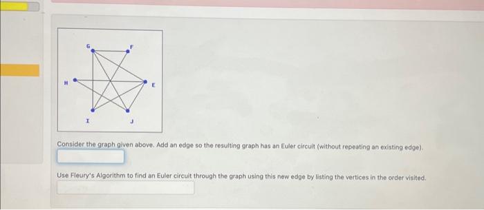 Solved Consider the graph given above. Add an edge so the | Chegg.com