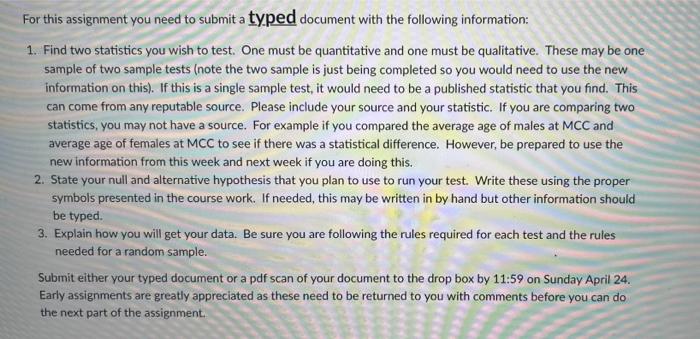 Solved this will be a two part assignment. NEEDS TO BE | Chegg.com