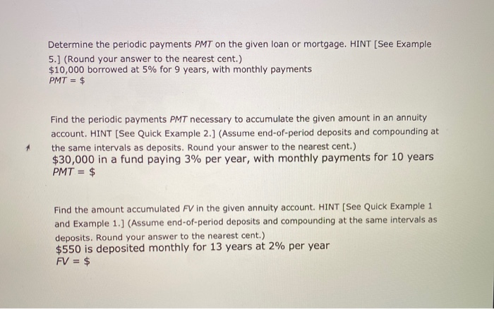 Solved Determine the periodic payments PMT on the given loan | Chegg.com