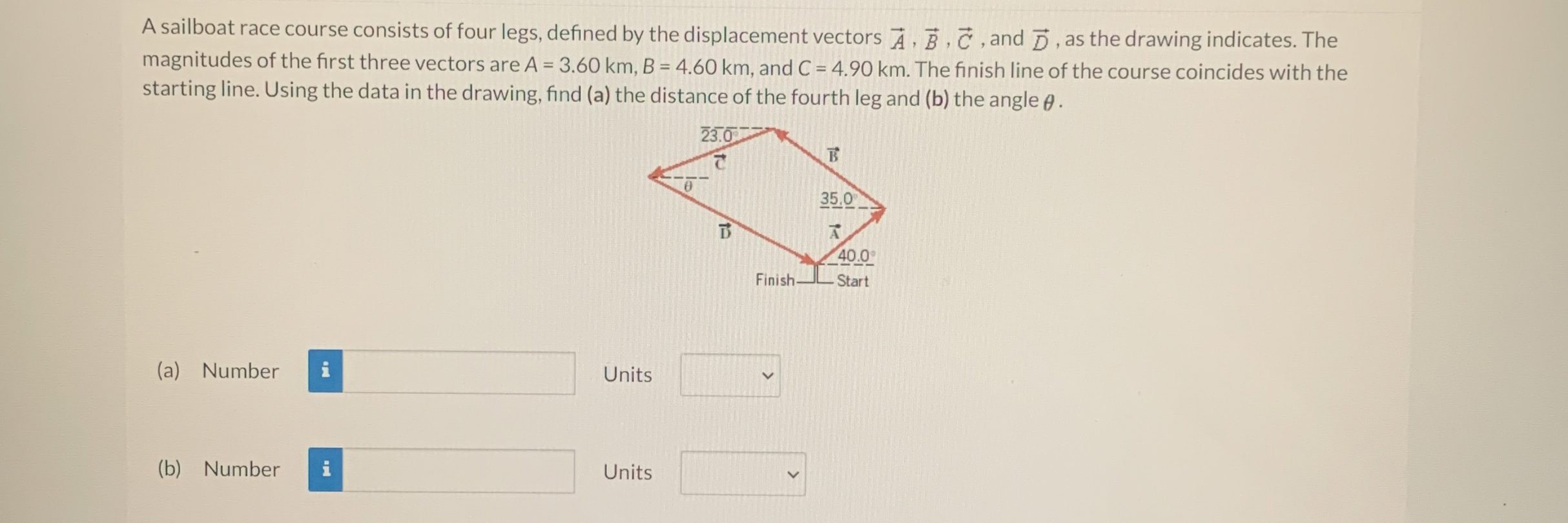 a sailboat race course consists of four legs