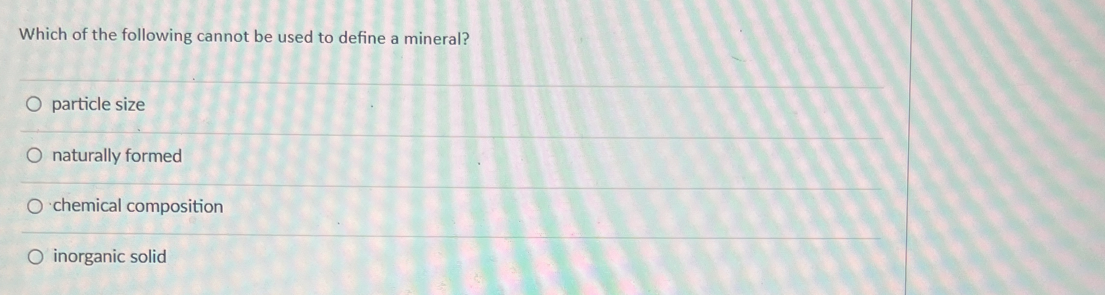 Solved Which of the following cannot be used to define a | Chegg.com