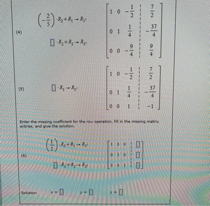 Solved Consider The Following System Of Linear Equations. | Chegg.com