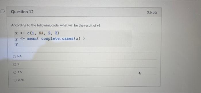 Solved According to the following code, what will be the | Chegg.com