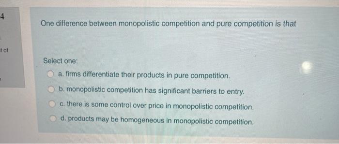 monopolistic competition products