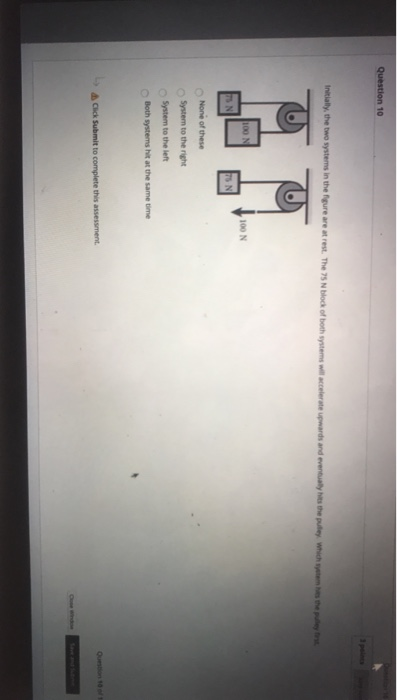 Solved Question 10 Initially, the two systems in the figure | Chegg.com