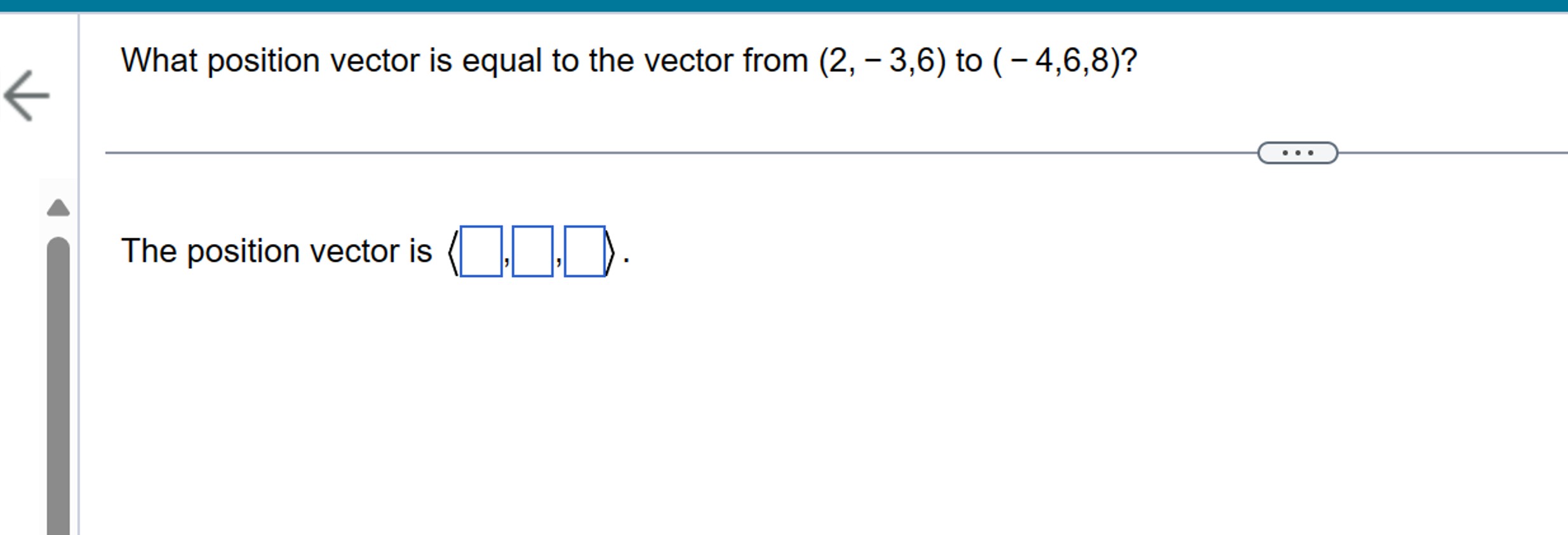 Solved What position vector is equal to the vector from | Chegg.com