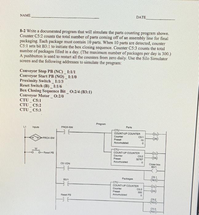 Solved 8-2 Write a documented program that will simulate the | Chegg.com