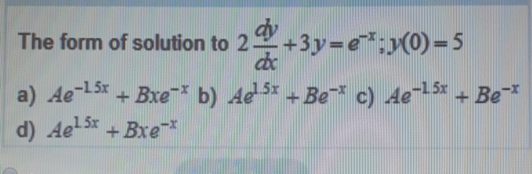 Solved The Differential Equation 2x 1 X Y 2x 3 V 0 Chegg Com