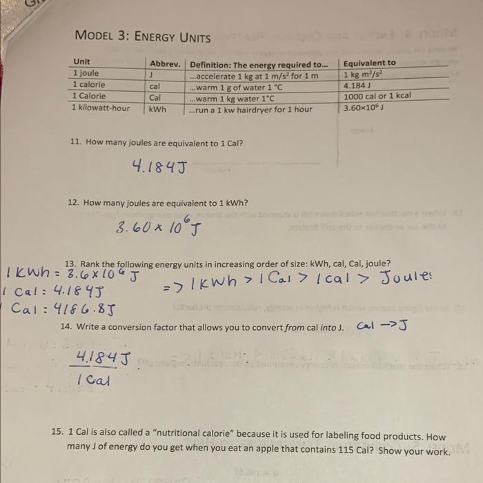 Joule hotsell conversion factors