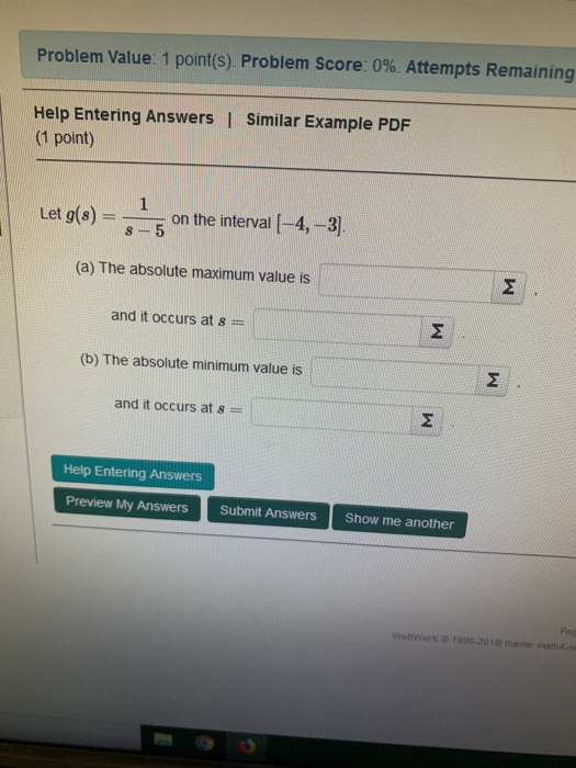 Solved Problem Value 1 point(s). Problem Score: 0%. Attempts | Chegg.com