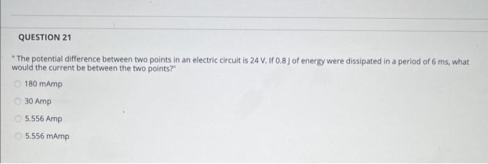 Solved "The potential difference between two points in an | Chegg.com