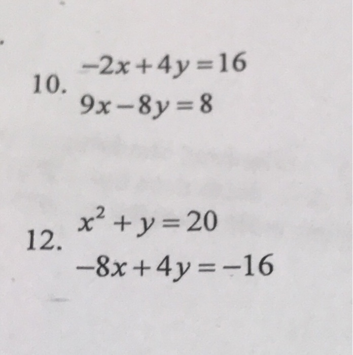 2x 2y 8 4x 4y 16