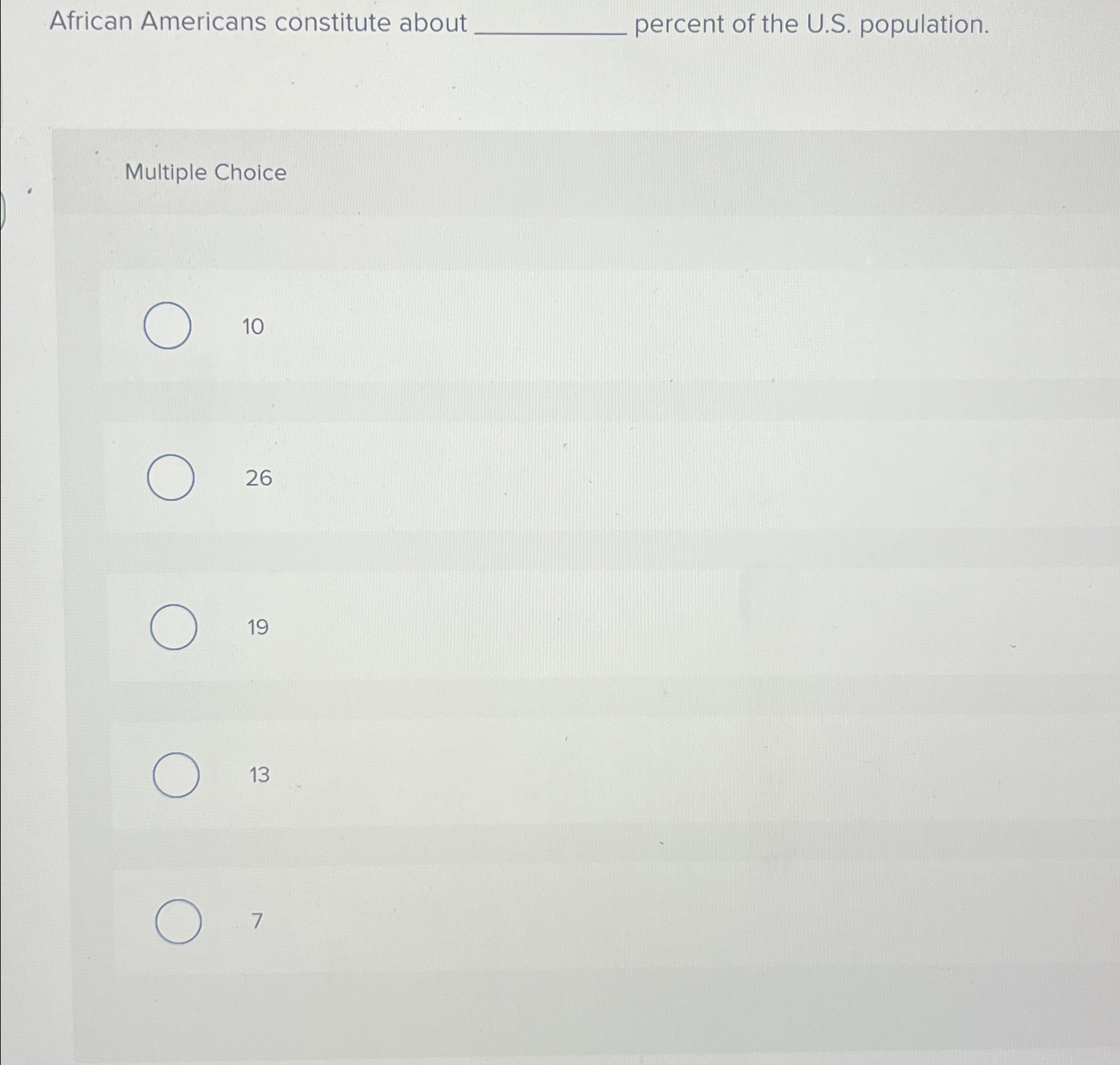 Solved African Americans constitute about percent of the | Chegg.com