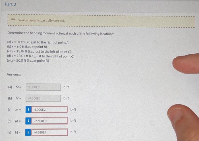 Solved Determine The Bending Moment Acting At Each Of The | Chegg.com