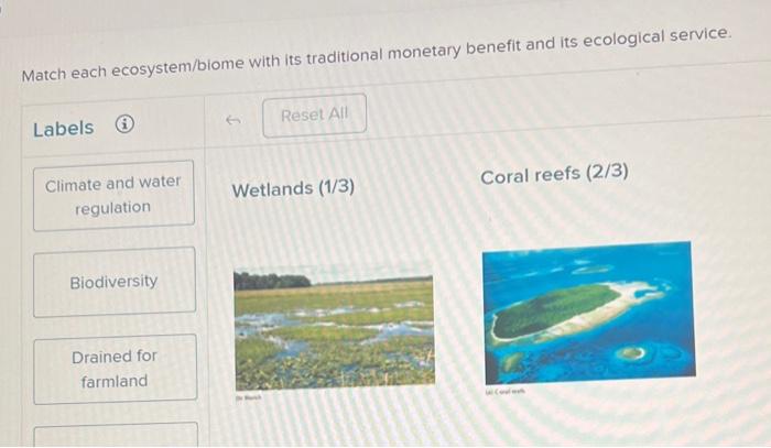 Solved Match Each Ecosystem/biome With Its Traditional | Chegg.com