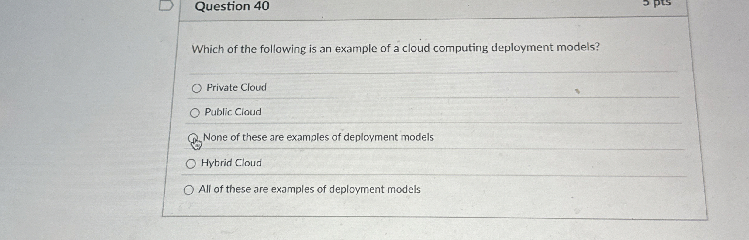 Solved Question 40Which of the following is an example of a