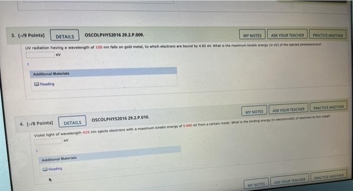 Solved 3 19 Points Details Oscolphys2016 29 2 P 009 My