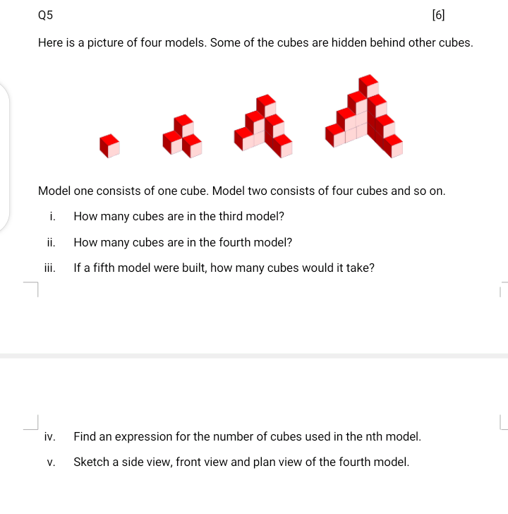 How many cubes are needed to make the below given model?